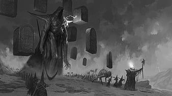 Dark horror gothic fantasy grim reaper death angel art scythe weapon  wallpaper, 1920x1200, 30511