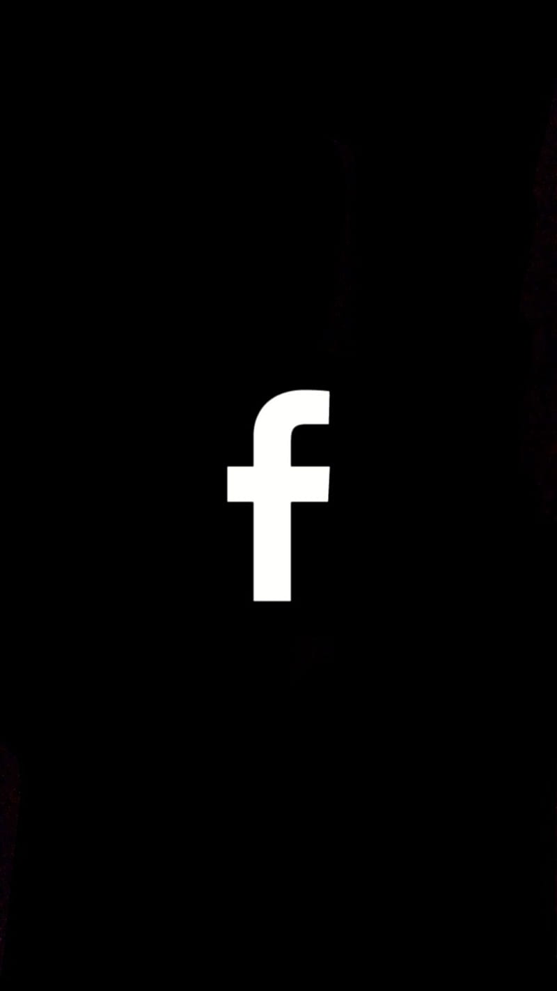 Facebook, black, logo, HD phone wallpaper