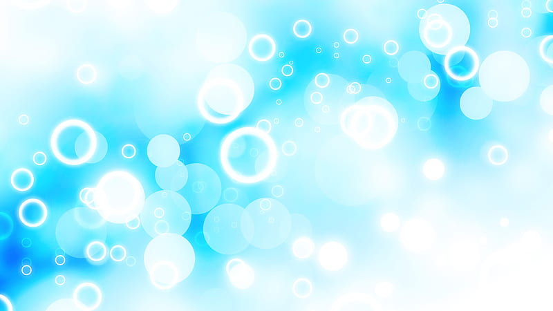 White Blue Rounds Bubbles Light Blue Background Light Blue, HD wallpaper