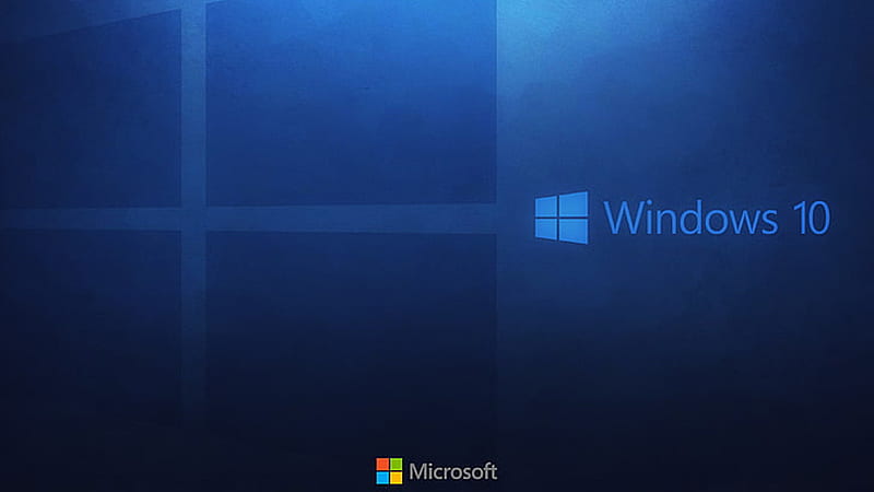 Windows 10 Logo Dark Blue Background Dark Blue, HD wallpaper