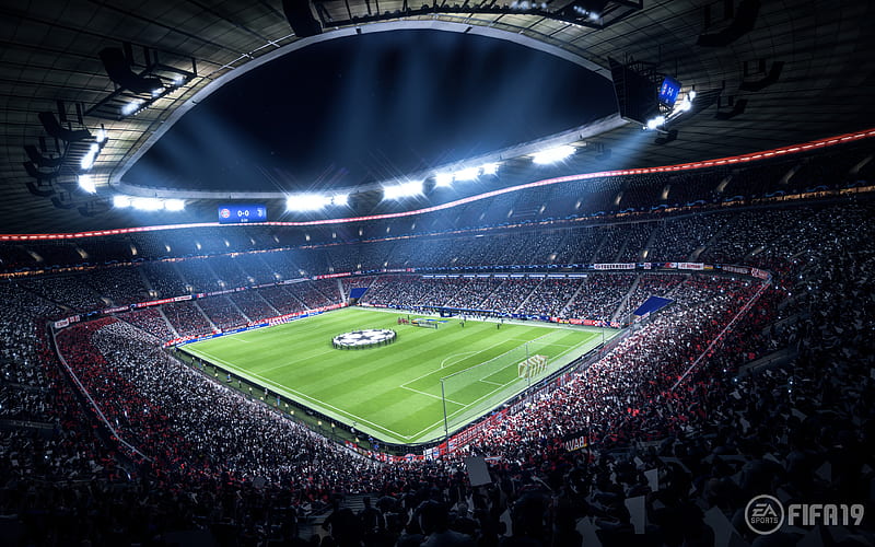 FIFA19, stadium, 2018 games, Bayern Munich vs Juventus, football simulator, FIFA 19, HD wallpaper