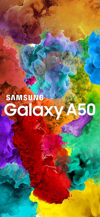 Galaxy A50, paint, rainbow, smoke, HD phone wallpaper | Peakpx