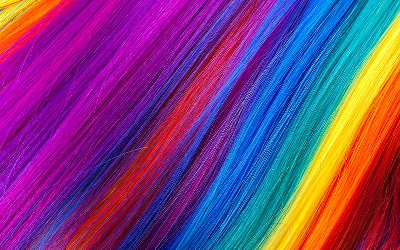 :-), hair, colorful, rainbow, texture, HD wallpaper