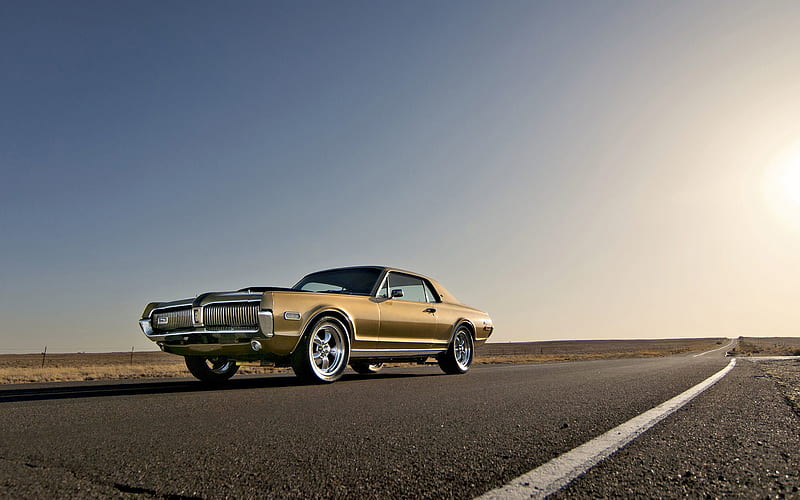 Mercury Cougar, muscle cars, 1968 cars, retro cars, 1968 Mercury Cougar, american cars, Mercury, HD wallpaper