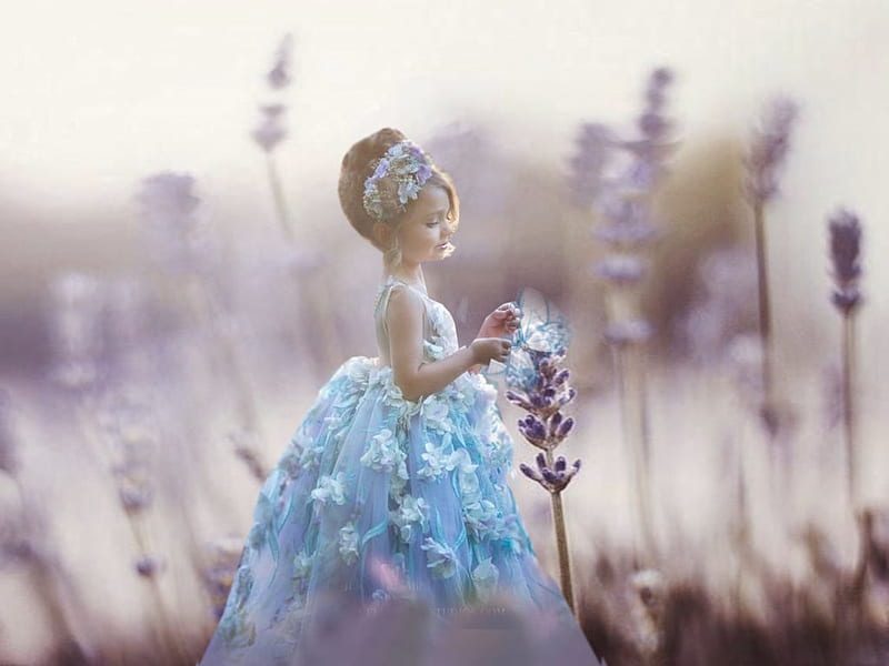 Lavendar Blue, the WOW factor, flower crown wreath, floral fashion, album, HD wallpaper