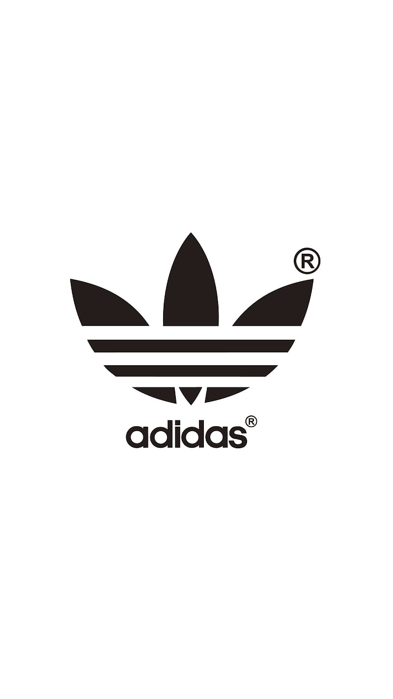 Adidas, negro, logo, marca, Fondo de pantalla teléfono Peakpx