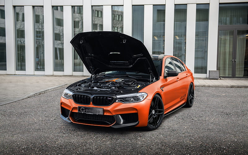 Download wallpapers BMW M5, F10, exterior, gray matt M5, tuning
