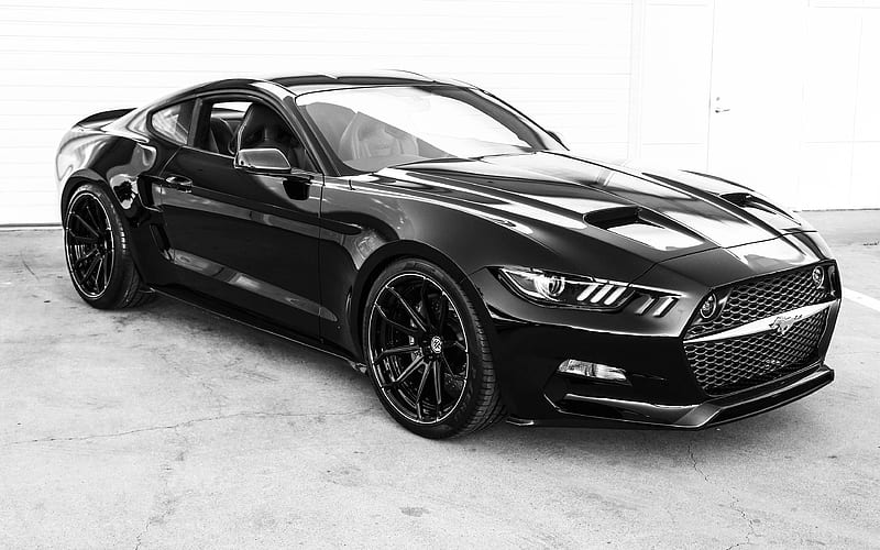 Ford Mustang, Galpin Rocket, 725HP, tuning, black Mustang, sports coupe, Ford, HD wallpaper