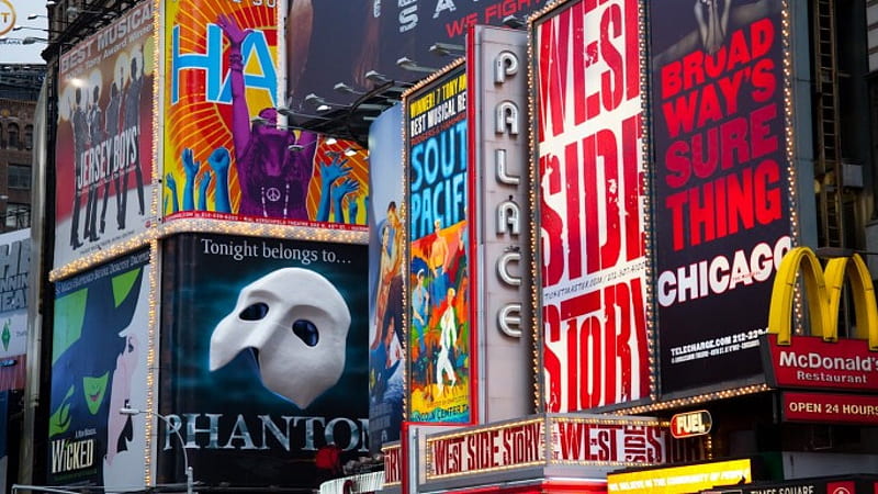 Broadway, new york, theatre, musicals, HD wallpaper
