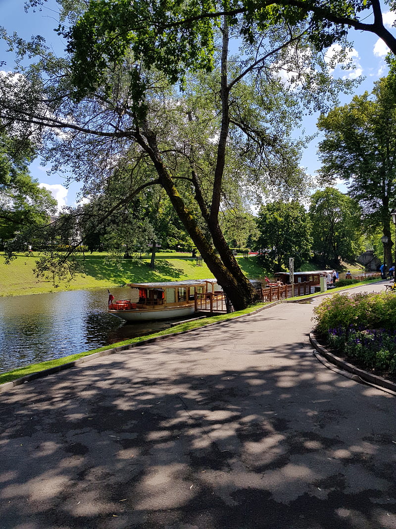 Riga, summer park, HD phone wallpaper