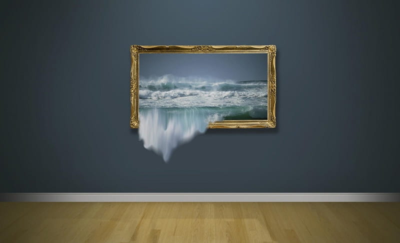 museu, paint, abstract, ocean, HD wallpaper | Peakpx