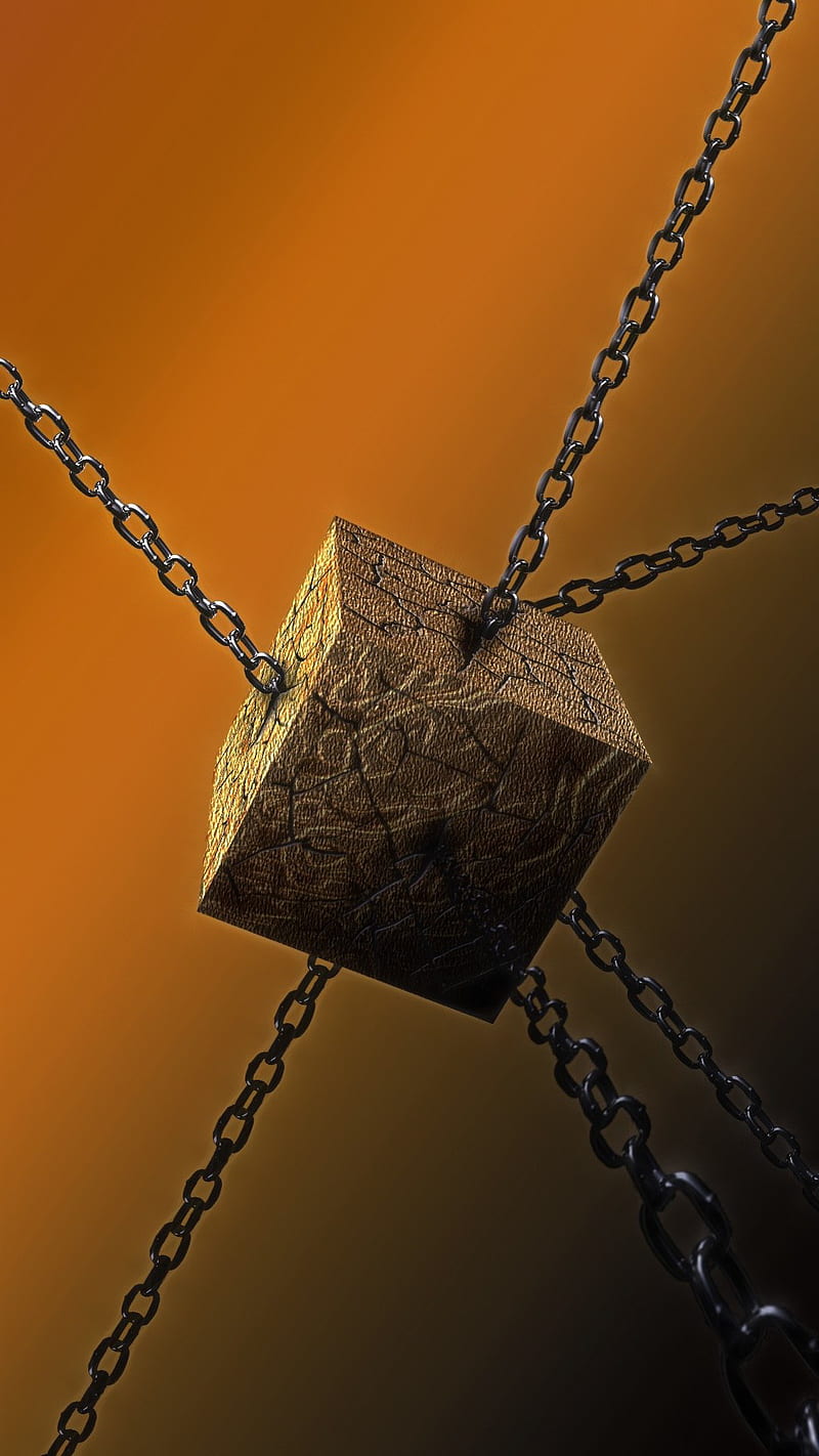 Abstract, 3d, chains, square, HD phone wallpaper | Peakpx