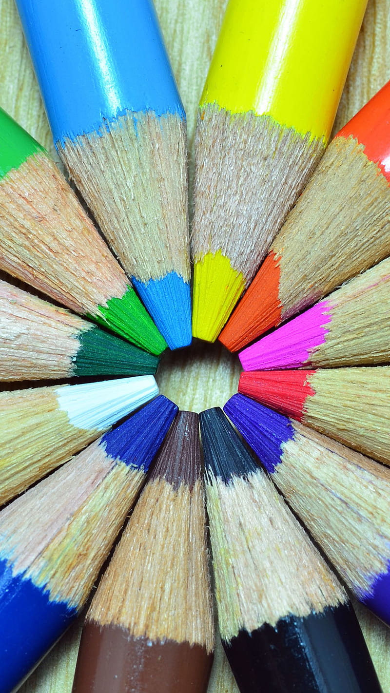 color Pencils, color, pen, HD phone wallpaper