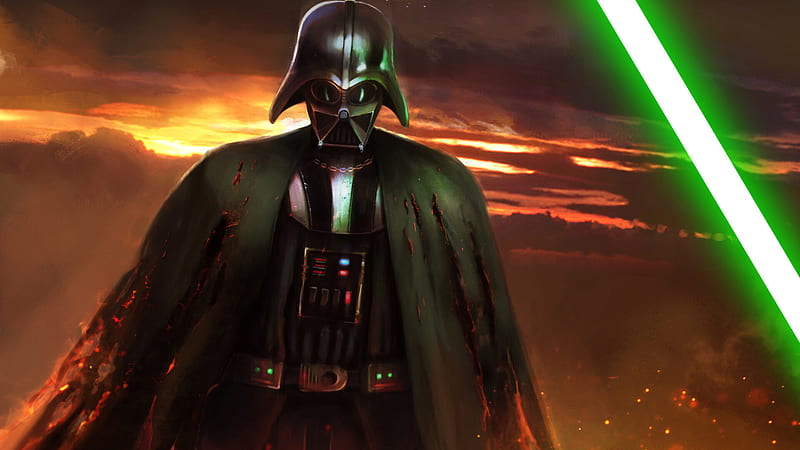 Darth Vader Lightsaber In Black Sunlight Background Star Wars Darth Vader, HD wallpaper