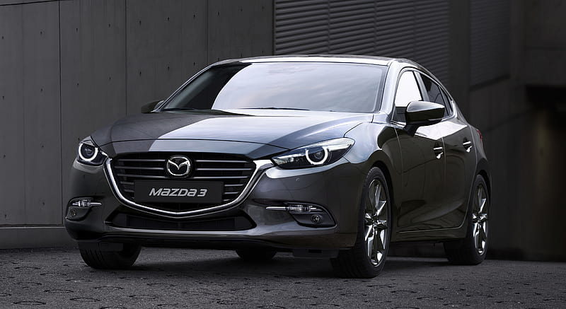 2017 Mazda 3 5-Door Hatchback (Color: Machine Grey) - Front , car, HD wallpaper