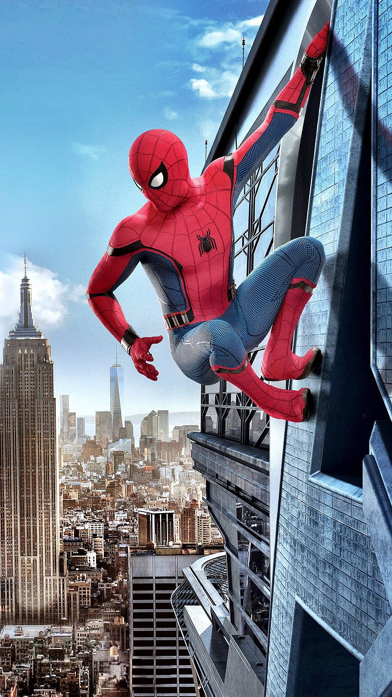 Spiderman, capitan, civil, coming, home, man, marvel, new, spider, suit, guerra, HD phone wallpaper