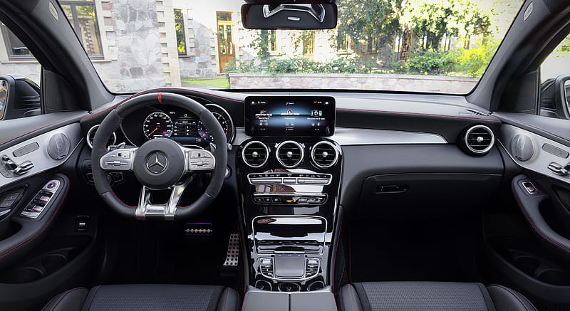 2020 Mercedes-AMG GLC 43 4MATIC Coupe - Interior, Cockpit , car, HD wallpaper