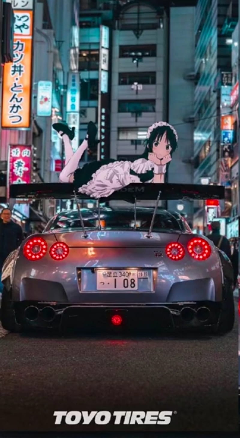 Anime+car, Anime, Car, Japan, Nice, Drift, Maid, Girl, HD phone wallpaper |  Peakpx