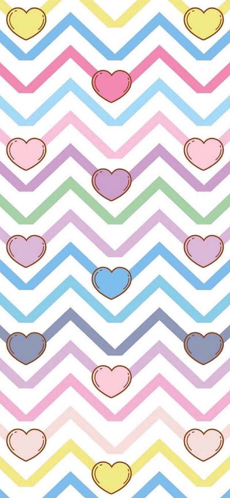 Chevron Hearts, colorful, colors, cute, heart, love, pastel, pattern,  pretty, HD phone wallpaper | Peakpx