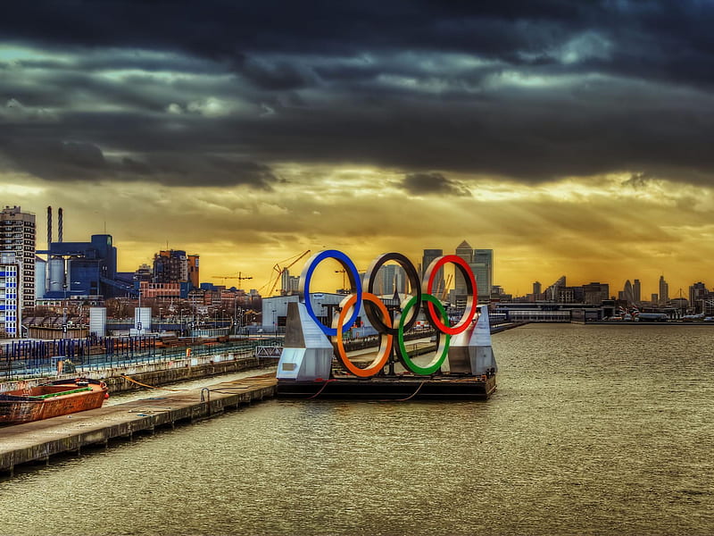 olympic rings-London 2012 Olympic Games, HD wallpaper