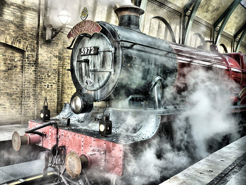 Hogwarts express, 9 3/4, harry, r, potter, steam, train, HD wallpaper