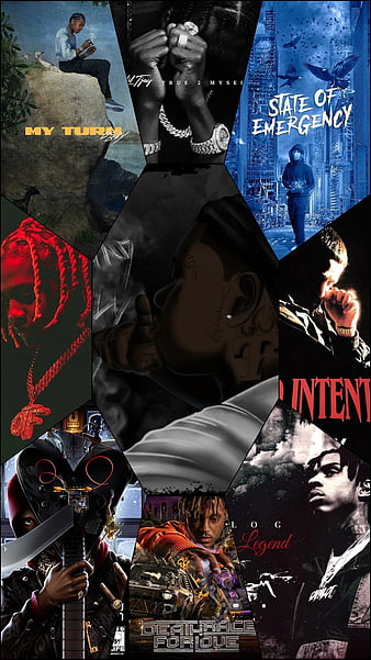 Rapper cover collage, a boogie wit da hoodie, juice wrld, lil baby, lil  durk, HD phone wallpaper | Peakpx