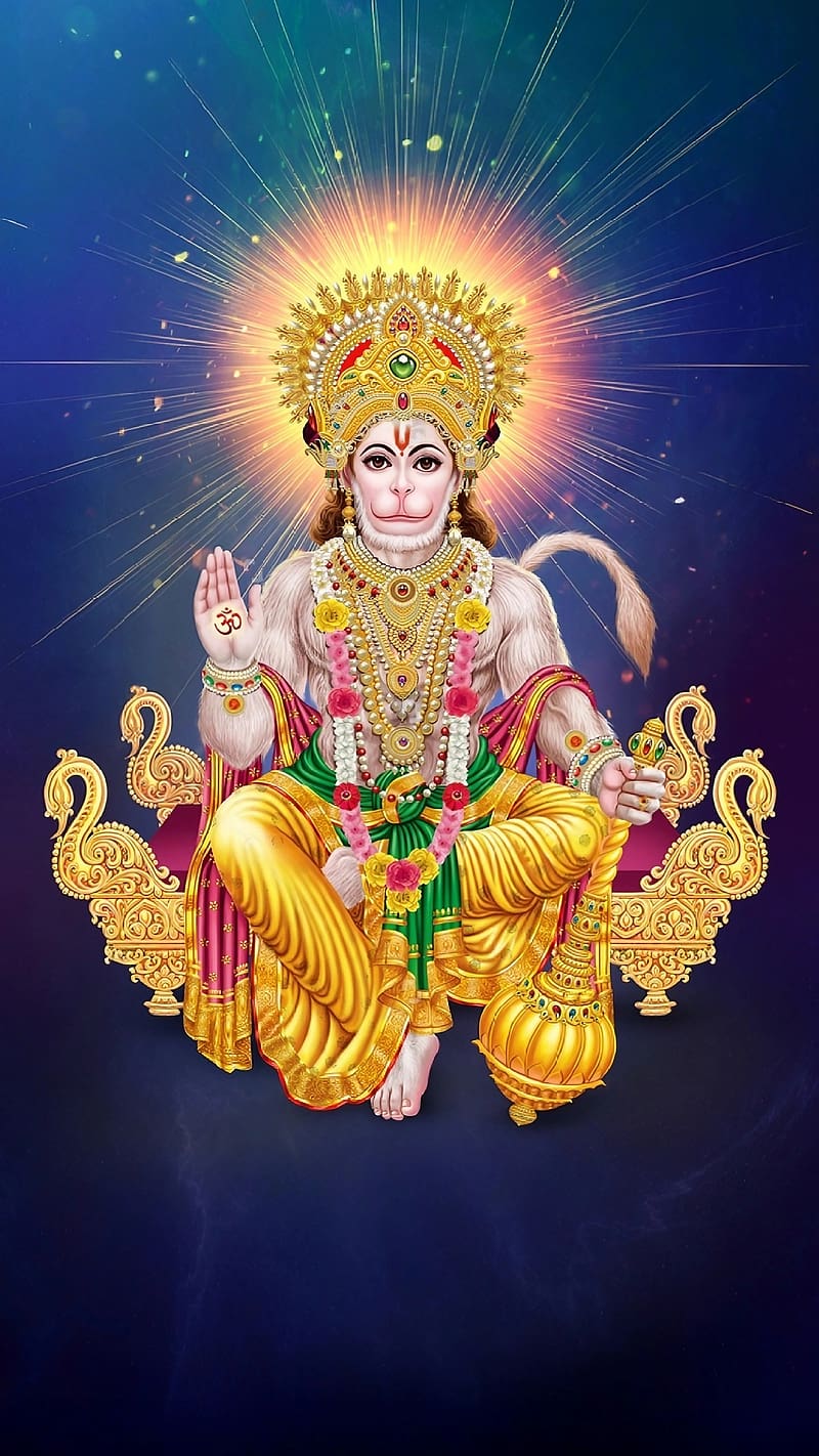 Hanuman Bhagwan, Sun Background, lord, god, bajrangbali, HD phone wallpaper
