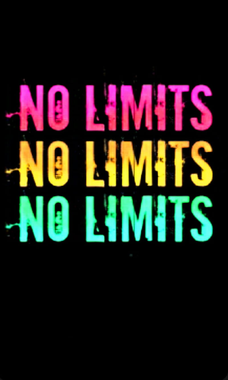 No Limits, black, pink, quotes, HD phone wallpaper