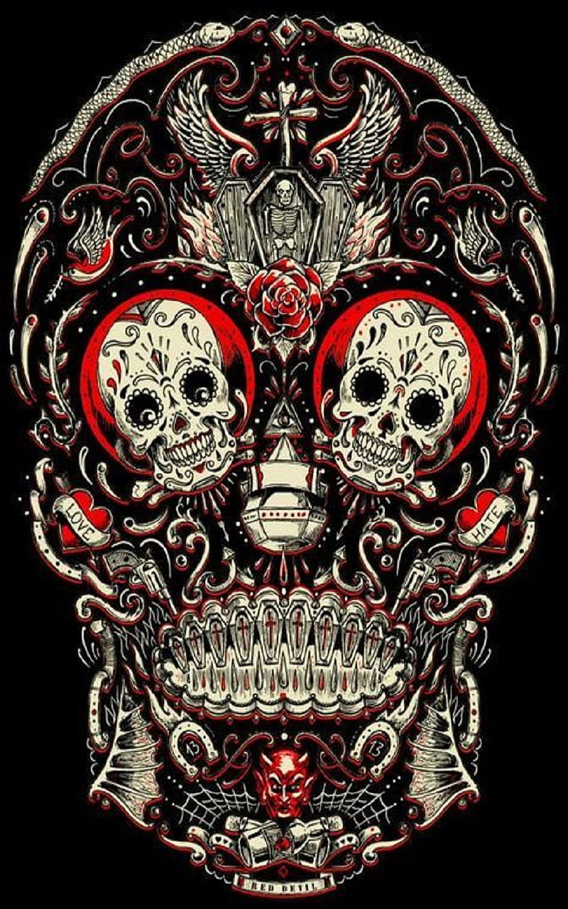 xcellent sugar skull, skulls, sugar skull, HD phone wallpaper