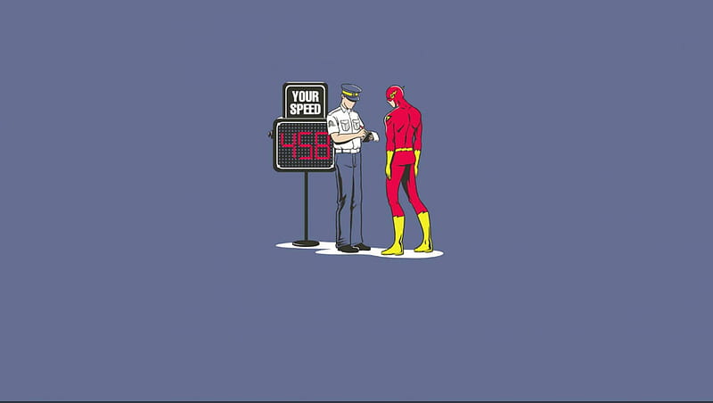 Flash gets a speeding ticket, Flash, cool, funny, entertainment, HD wallpaper