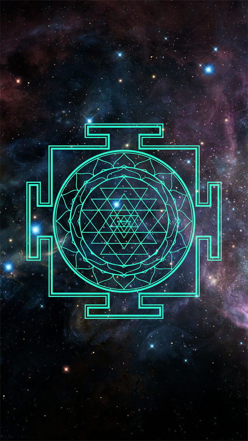 Shri yantra, cool, sacred geometry, space, sri yantra, symbol, yantra, HD phone wallpaper