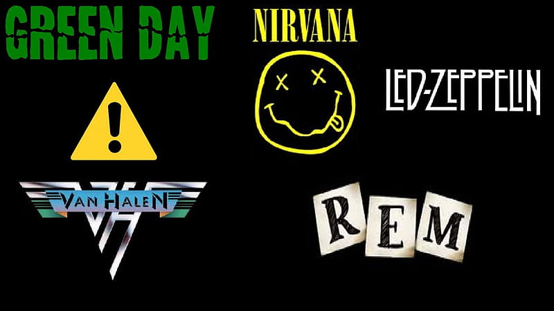 5 Most Favorite Bands, rock, rem, punk, van halen, grunge, classic rock, led zeppelin, alternative rock, nirvana green day, HD wallpaper