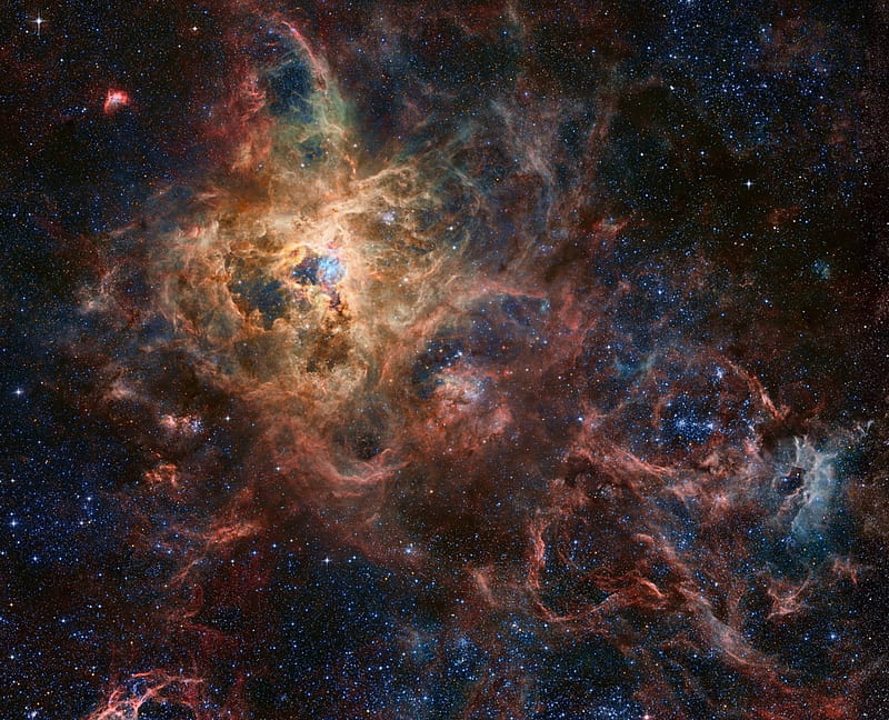 The Tarantula Nebula, stars, cool, nebula, space, fun, galaxy, HD wallpaper