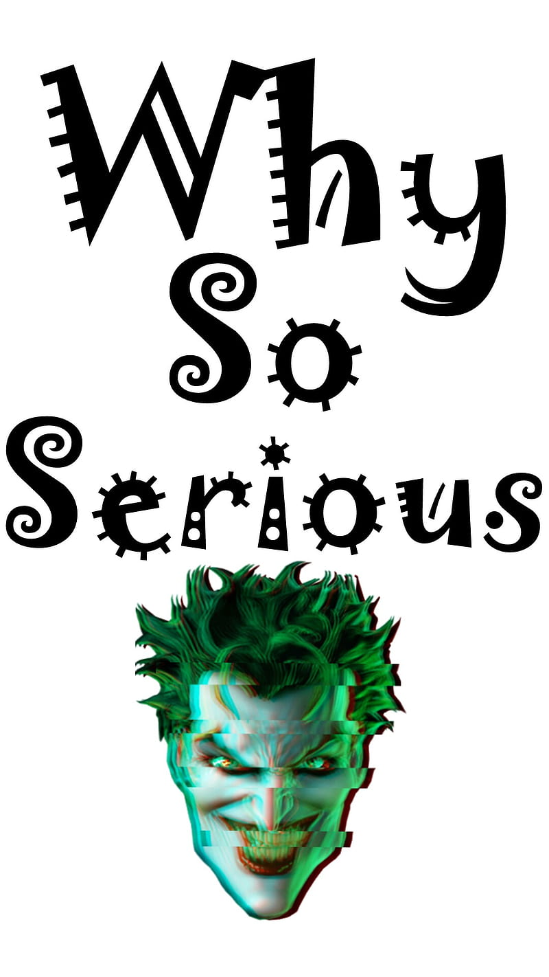 Why So Serious Joker, batman, batman and joker, batman movies, glitch, jocker, HD phone wallpaper