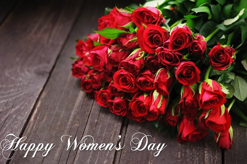 ~ ღ For All Womens ღ ~, red, still life, bouquet, flowers, roses, HD wallpaper