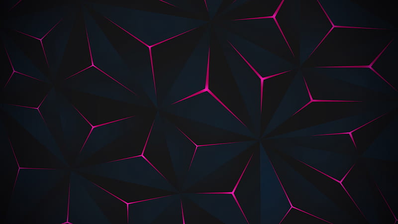 Abstract, black, luminos, pink, HD wallpaper