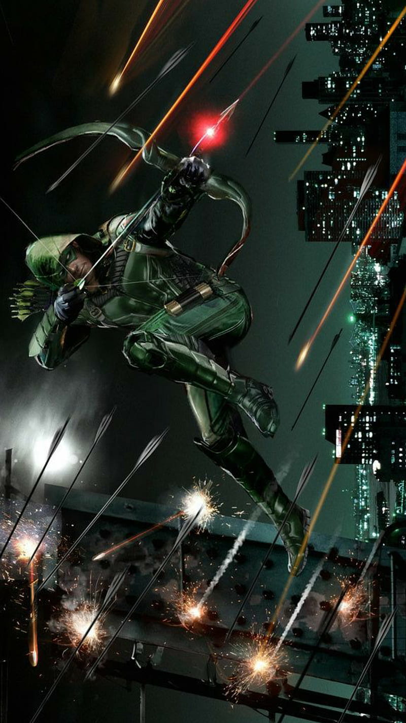 Green Arrow, arrowverse, dc comics, oliver queen, starling city, the arrow, the hood, HD phone wallpaper