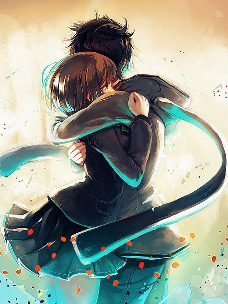 HD anime girl huging boy wallpapers | Peakpx