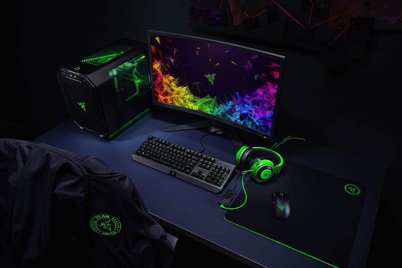 Razer Gaming Setup , razer, computer, gaming, HD wallpaper