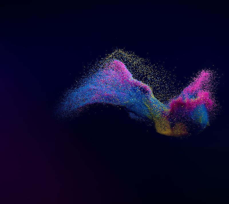 colorful particles, splash, Abstract, HD wallpaper