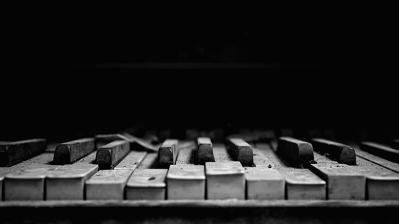 piano keyboard, dust, music, instrument, HD wallpaper