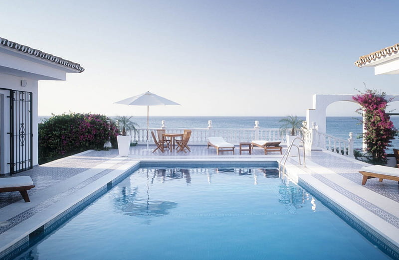 Luxurious Swimming Pool, swimming, lap of luxury, swimming pool, HD wallpaper