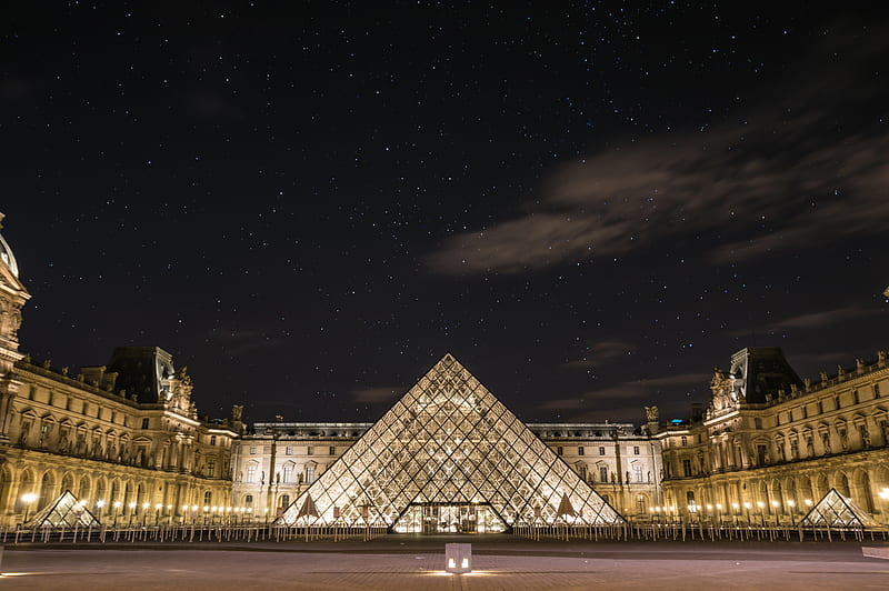 The Louvre, Paris, HD wallpaper