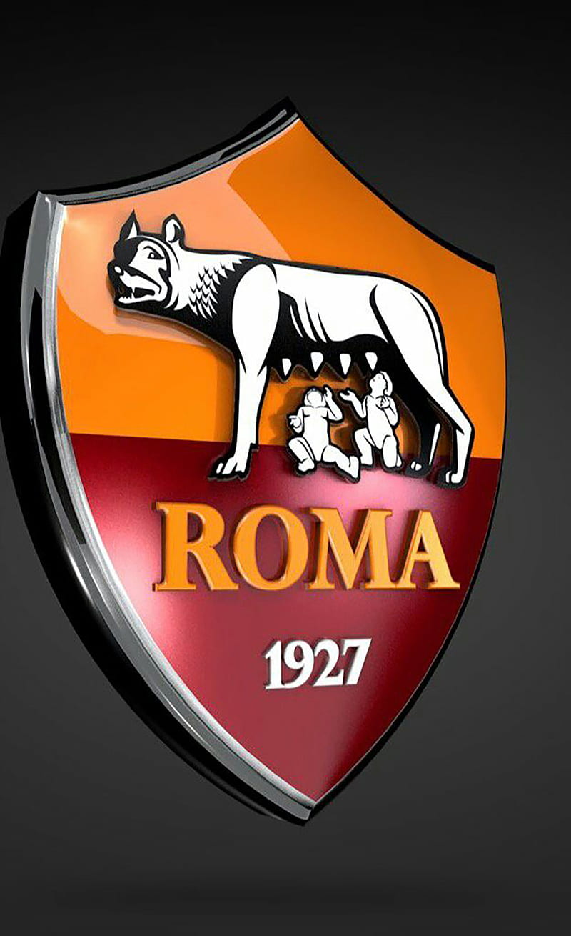 As Roma 3D, calcio, icio, logo, HD phone wallpaper
