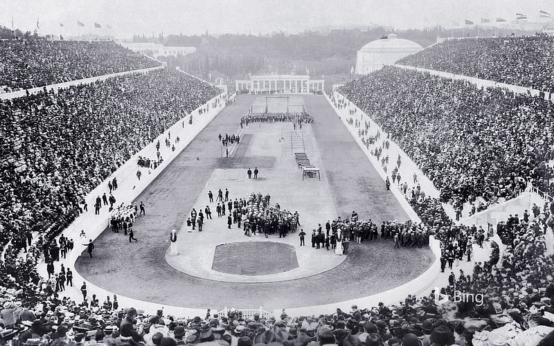 Opening ceremony of the 1896 Olympic Games in Panathinaiko Stadium Athens Greece, Ceremony, Games, The, Olymic, Opening, Of, HD wallpaper
