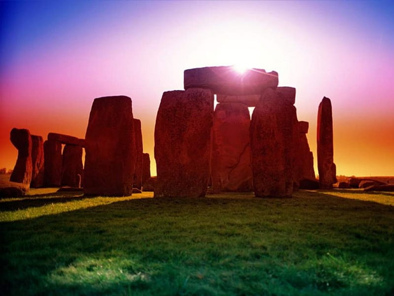 Stonehenge England, stonehenge, grass, sunlight, england, HD wallpaper