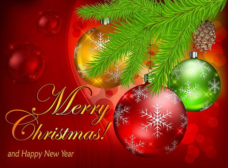 Happy Holidays, pretty, holidays, christmas balls, bonito, magic, xmas ...