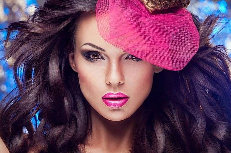 Pretty Face, Nice, pink, girl, HD wallpaper