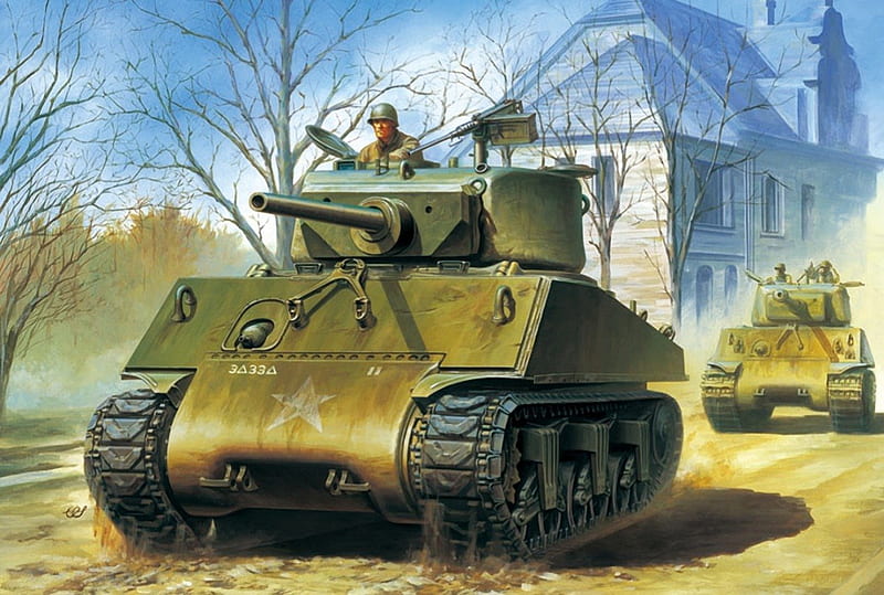 M4 SHERMAN JUMBO, tank, m4, ww2, sherman, HD wallpaper