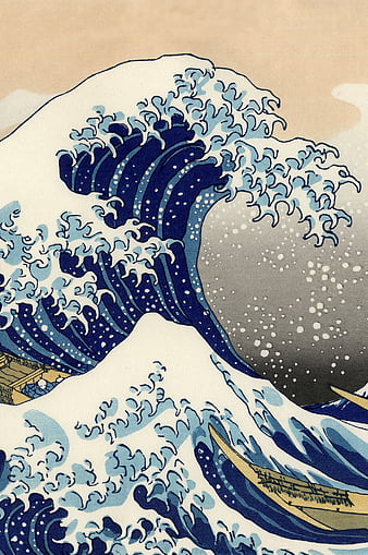 Hokusai, Japanese Art, artwork, sea, waves, HD phone wallpaper | Peakpx